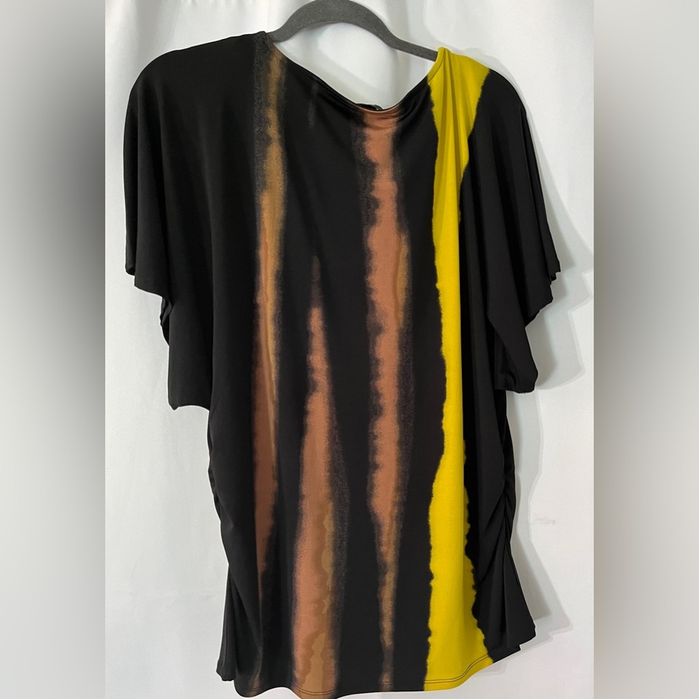 NWT Women’s Alfani Yellow/Black/Tan Top Size XL
